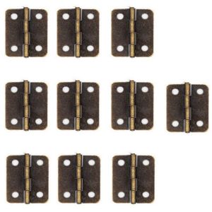 ZYJC DIY 10 ชิ้น กล่องไม้ งานฝีมือ ด้วยสกรู บ้านตุ๊กตา บานพับประตู บานพับกล่องเครื่องประดับ ฮาร์ดแวร์ อุปกรณ์ตู้