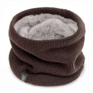 FANME Warm Knitted Scarf Thickened Windproof Tube Scarf Soft Neck Gaiter Winter