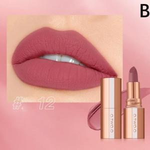 O.TWO.O Lipstik Telanjang Matte Lembut 8 Warna Lipstik Nude Anti Lengket Merah Seksi Pewarna Bibir Beludru Berpigmen Tinggi Tahan Air Tidak Pudar Tahan Lama Lipstik Multiwarna Kosmetik Rias Bibir