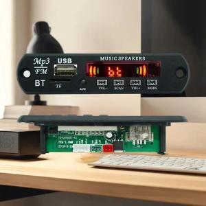 Christmas gift 【AYLMER】 1 Set 12V Wireless Bluetooth 5.0 120W Amplifier MP3 Player Decoder Board Car Audio USB TF FM Radio Recording Call For Speaker