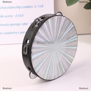 [COD] Biubiuni กลองมือขนาด6 8 10นิ้วทำจากไม้พร้อมด้วยเครื่องดนตรีกริ๊งสองแถวสำหรับการศึกษา