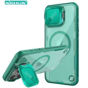 Nillkin MagSafe Camera Cover Metal Stand Case for Apple iPhone 16 Pro Max 16Pro 16 Plus Clear Hard Iceblade Prop Back Case