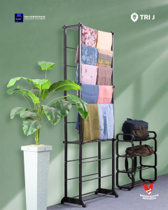 TRI J Amazing Shoes Rack Plastik Rak Sepatu dan HIjab 10 Susun