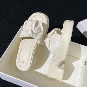 WomenS Summer Outdoor Slippers New Korean Style High-End High-Heeled Slide Sandals
