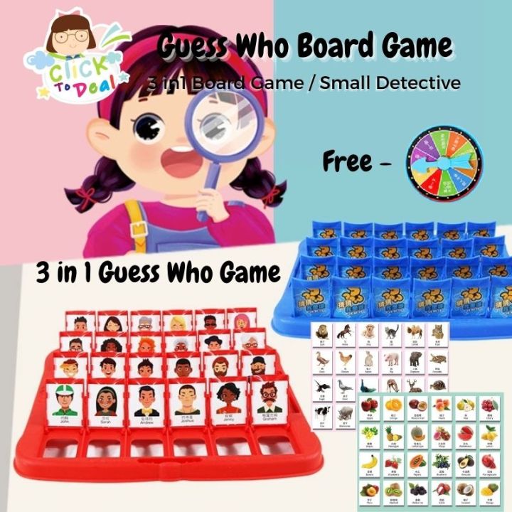 Guess Who Is It ? Classic Board Game Funny Family Guessing Games Kids