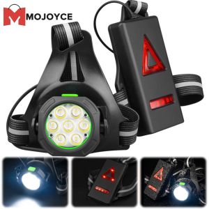 MOJOYCE LED Wearable Running Light USB Rechargeable Ultra Bright Safety Lamp 3 Modes Lightweight Chest Run Light Adjustable for Camping Hiking Running