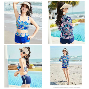 Bộ đồ bơi nữ phong cách Hàn Quốc kèm áo khoác dài tay - Q9352