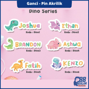 Gantungan Kunci Akrilik Custom UV / Pin Nama Anak Custom / Ganci Pin Karakter Custom Pola