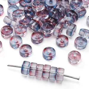 40-80ชิ้น6X3มิลลิเมตรโปร่งแสง Kaca Kristal Manik เหลี่ยมเพชรพลอยลูกปัดร้อยที่มีสีสันสำหรับกำไล DIY อุปกรณ์ทำเครื่องประดับโทรศัพท์มือถือวัสดุห่วงโซ่งานฝีมือลูกปัดทำด้วยมือ