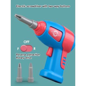 STEM Kids Screw Puzzle Electric Drill Set DIY Assembly Disassembly Storage Toolbox Educational Gift