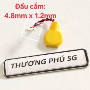Pin Cmos 1220 Pin 3V CR1220 Pin 2 dây 3 lổ / Đầu cắm (DxR): 4.8mm x 1.2mm