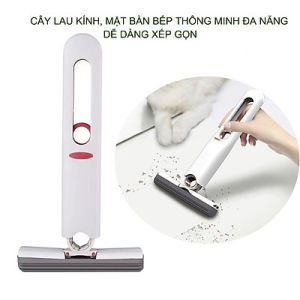 Chổi Gạt Kính Cây Lau Bàn Bếp Tự Vắt Thông Minh Mini 25cm Bọt Biển Siêu Thấm Hút Đa Năng Gập Gọn