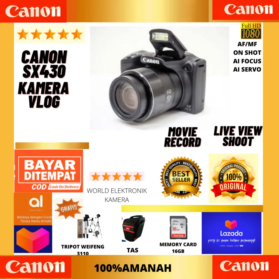 CANON SX430 [FREE ACCESORIES KAMERA] Lazada Indonesia