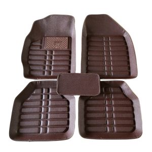 Carstorm C5pcs/set universal car auto floor mats floor liner pu leather carpet semi deep dish matting car floor matting