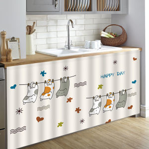 MLADEN  ผ้าม่านสั้นในครัว ผ้าม่านเคาท์เตอร์ ติดกาวในตัว 100×70CM สไตล์นอร์ดิก กันฝุ่น สําหรับตกแต่งห้องครัว