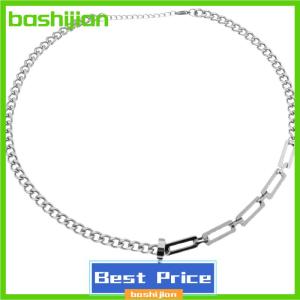 bashijian Creative Hip-hop Tide Simple Black Square Earrings Pendant Necklace Mens Dual-use Design Stainless Steel Stitch Necklace