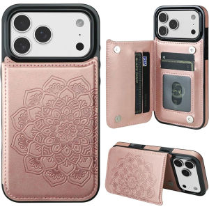 Cho iPhone 17 Pro Max Wallet Trường Hợp Với Tối Đa 3-4 khe giữ thẻ Nữ Phụ Nữ Hoa dập nổi lưng lật Chống Sốc da bảo vệ Trường Hợp Đối Với iPhone 17 Không Khí 16 Pro Max16E15 Cộng Với 14 Pro131211
