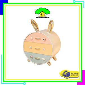 MI-K179 Rak Susun Kelinci Rak Kosmetik Serbaguna Cute Stuff Organizer / Rak Laci Mini Colorfull