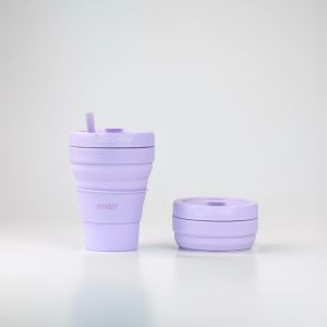 Smatt Foldable Cup / Gelas Kopi Gelas Lipat Silikon - Lilac