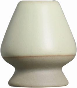 HUOZHI Tea Whisk Holder Ceramic Holder for Bamboo Matcha Chasen fit for Matcha Chasen Tea Set Accessories (Light Green)
