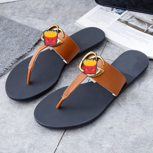 Gujia WomenS Summer Fashion Flat Sandals Fl-Flops For Outdoor Wear Leather Flip-Flops Sandals