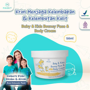 Baby & Kids Bouncy Face & Body Cream - Krim Pelembap Bayi & Anak Wajah & Badan Maskit 100ml