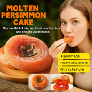 Persimmon Cake Dried Persimmon Natural Snacks Traditional Frosted Fruit Cake with Healthy Sweet Taste Perfect Healthy Treats 柿饼