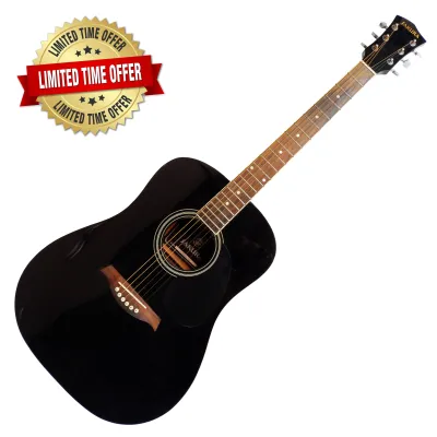 Gitar Akustik Dreadnought Black Klasik Sakura Guitar 20908001-41BK