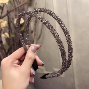 Double Full Rhinestone Non-slip Headband for Ladies Korean Hair Accessories Retro Simple Hair Band Crystal Thin Headbands