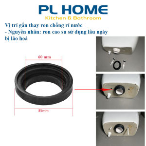Gioăng ron cao su bộ xả két nước bồn cầu 2 khối rời - ron nằm giữa két nước và chân bồn cầu