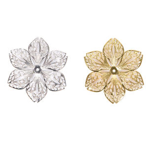 Minwen 50ชิ้น เซ็ตลวดลายดอกไม้งานฝีมือจี้ DIY การค้นพบเครื่องประดับ