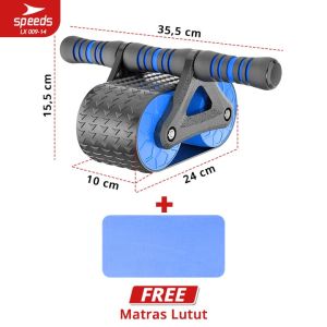 Speeds AB Double Roller Wheel Latihan Otot Perut Lengan Abdonimal 009-14