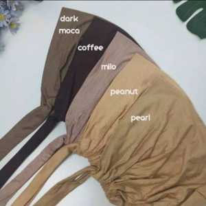 Ciput Kaos Polos Pakai Tali Belakang Alaman Kerudung/Jilbab