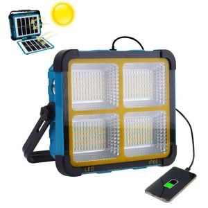 150W Portable LED Work Light with Dual Solar Charging – 7000mAh Rechargeable Floor Light for Emergency