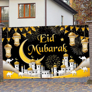 Eid Mubarak Ramadan Background Cloth Banner 2026 Eid Ramadan Kareem Islam Muslim Home Decoration Eid Party Festival Photo Backdrops