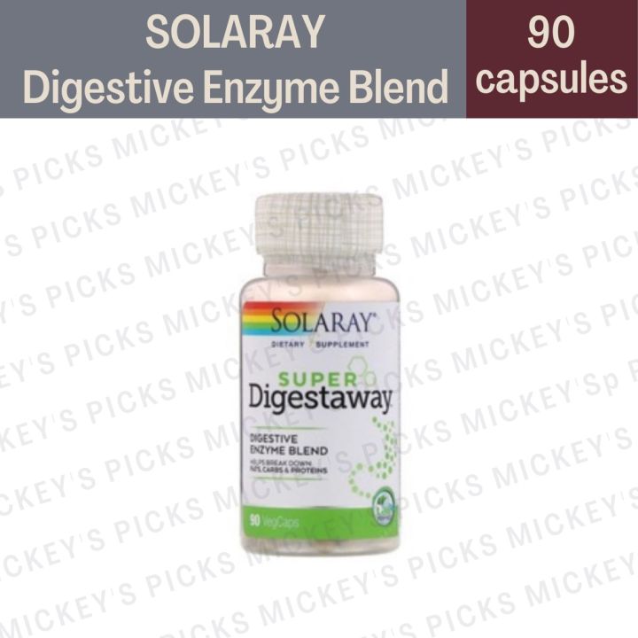 Solaray, Super Digestaway, Digestive Enzyme Blend, 90 VegCaps | Lazada PH