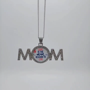 Sublimation Neckchain Unique Mom Pattern Necklace Heat Transfer Collarbone Chain Perfect Gift for Mothers Day