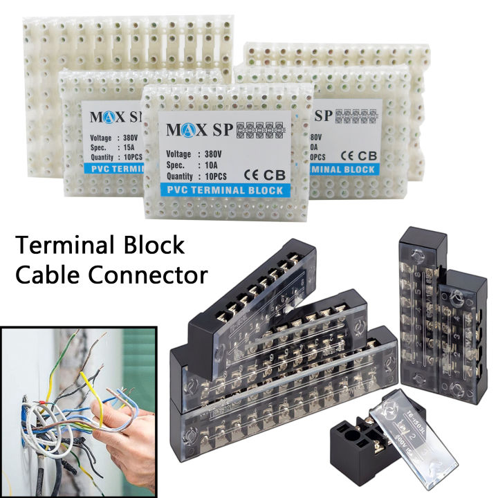 [Satu Baris Sahaja] 3H MAX SP Penyambung Wayar PVC Terminal Block Tetap ...