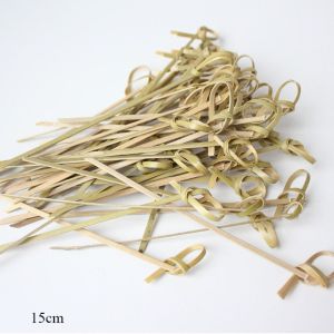 MARBLEX 100pcs Barbeque Kitchen and Bar Bar Tool tail Picks Stick Bamboo Knot Skewers Fruit Forks