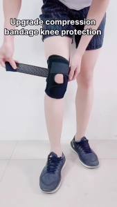 (Embroidered with trademark) Customized sports knee brace to prevent injuries suitable for basketball mountaineering football and mens and womens meniscus knee protection.