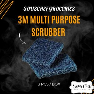 3M MULTI-PURPOSE SCRUBBER / SPONGE (3pcs/box)