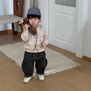 New Spring Clothing for Children 2026 Baby spring clothing Korean style boys vest childrens hooded sweatshirt casual suit