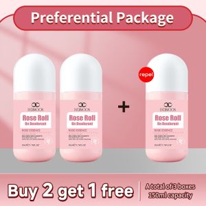 Rose DEODORANT ROLL ON 50ML Anti Bacterial Perfume Removes Armpit Odor And Sweaty No Stain WOMEN&MEN