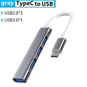4in1 Mini USB C HUB Portable USB3.0 Type C 4 Ports Splitter USB Adapter 5Gbps OTG Mouse Keyboard U Disk For Laptop Phone Tablet PC Computer Accessories usb hub