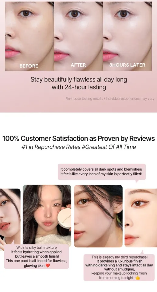 SISTER ANN Official] ☆ALL NEW☆ Pink Essence Cover Pact (4 Colors
