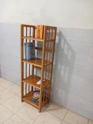 kệ sách 4 tầng sâu 28cm ngang 38cm cao 120cm gỗ cao su đã thông qua xử lý tẩm sấy chống mối mọt bền chịu nước đẹp và thoáng dễ thao tác tháo rời. tốt hơn gỗ thông và Mdf
