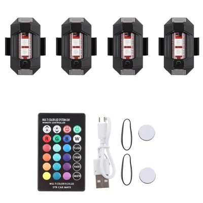 Lampu LED KEDIP PESAWAT Strobo 7 Warna Universal Anti Tabrakan Motor Mobil Drone RGB AIRCRAFT PLANE USB TAHAN AIR MODE CUSTOM WATERPROOF SPORTS CAR SPORT MEWAH