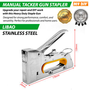 MYDIYHOMEDEPOT - Heavy Duty Hand Stapler Gun Nail Tacker Gun For Fastening Furniture Frame Paper Woodwork Tacker Staple