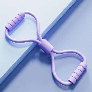 MUQZI Băng kéo Dây kháng lực tập yoga Dụng cụ tập cơ ngực Hình 8 Băng thun tập yoga Pilates cho người mới bắt đầu Màu trơn Dây kéo Vòng tập Yoga Pilates