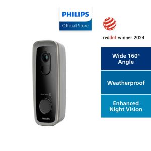 PHILIPS Home Safety Wireless Video Doorbell 5000 Series HSP5300/01 / Doorbell Chime HSP5310/01 (Sold Separately)